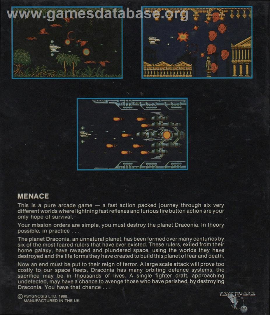 Menace - Atari ST - Artwork - Box Back
