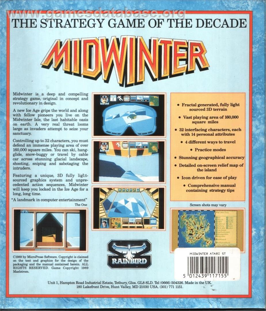 Midwinter - Atari ST - Artwork - Box Back