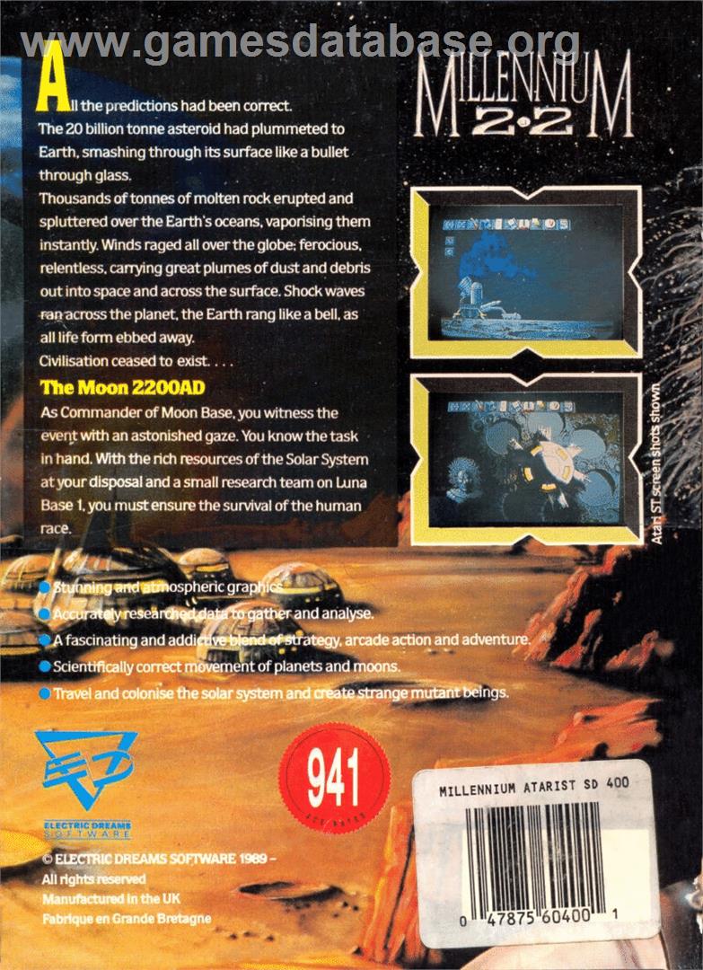 Millennium 2.2 - Atari ST - Artwork - Box Back