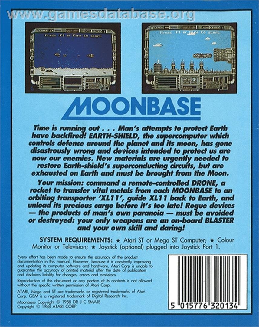 Moonbase - Atari ST - Artwork - Box Back