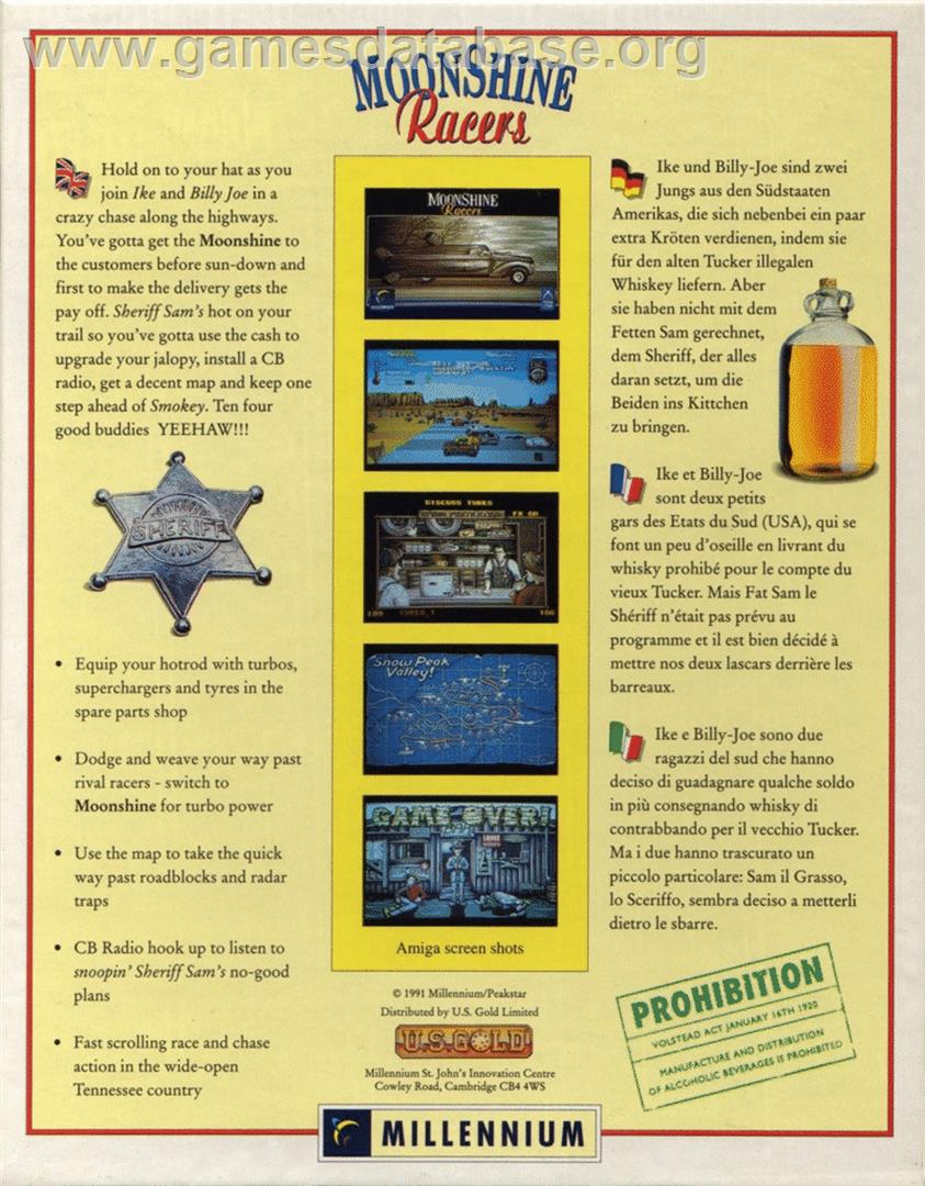 Moonshine Racers - Atari ST - Artwork - Box Back