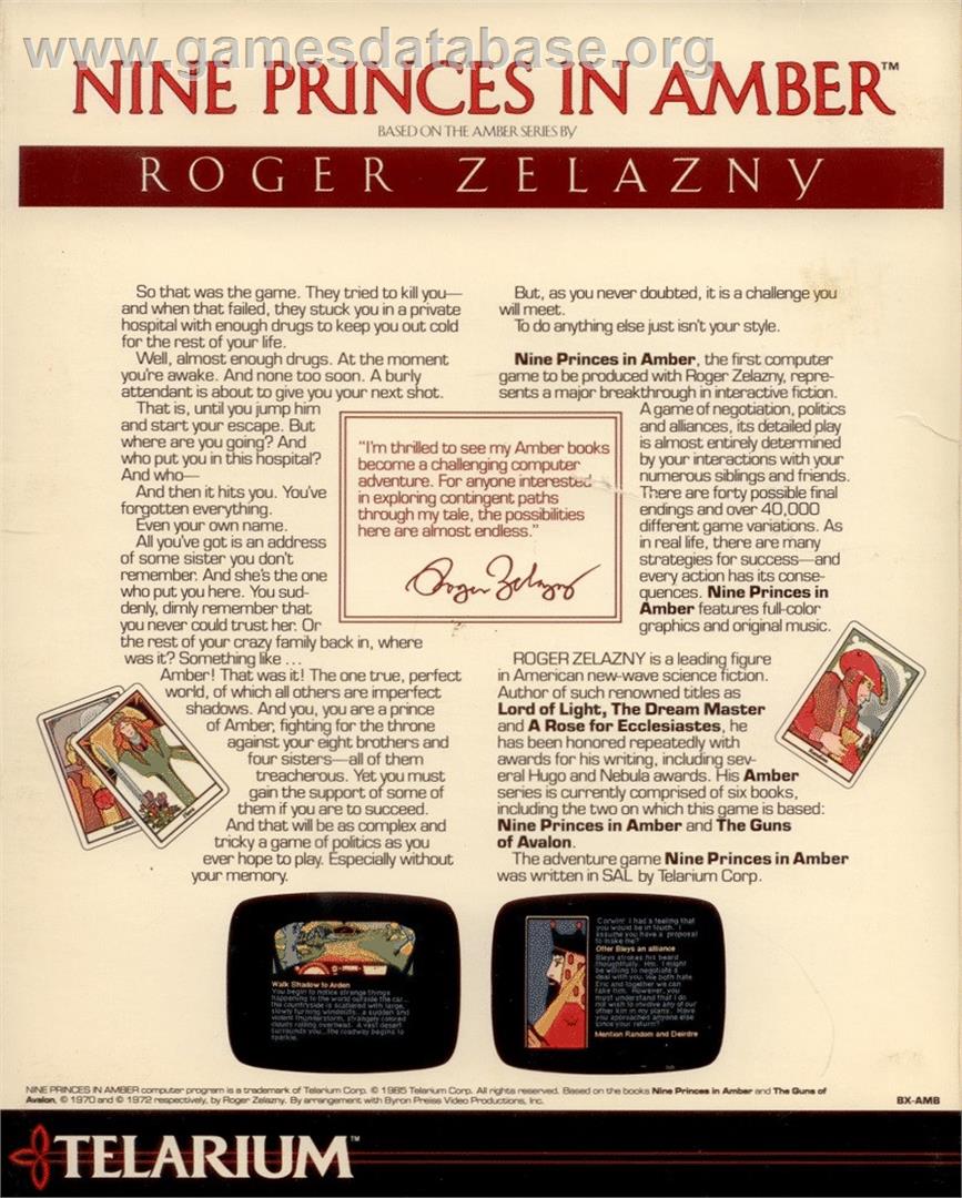 Nine Princes in Amber - Atari ST - Artwork - Box Back