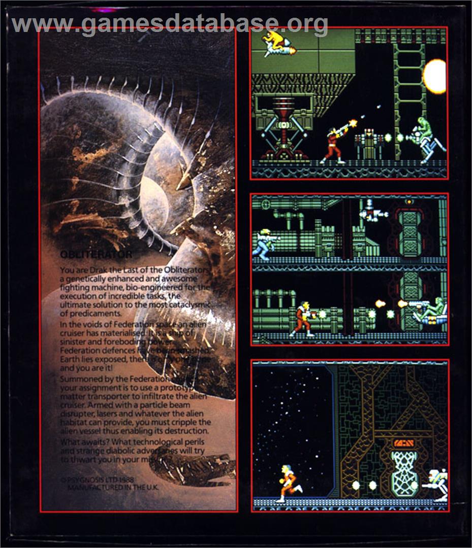 Obliterator - Atari ST - Artwork - Box Back