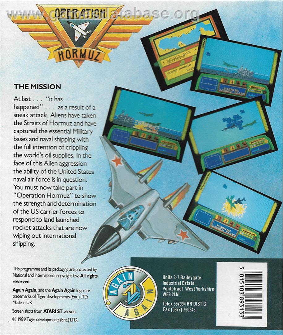 Operation Hormuz - Atari ST - Artwork - Box Back