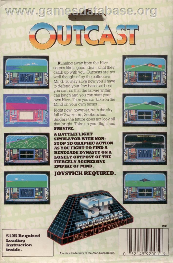 Outcast - Atari ST - Artwork - Box Back