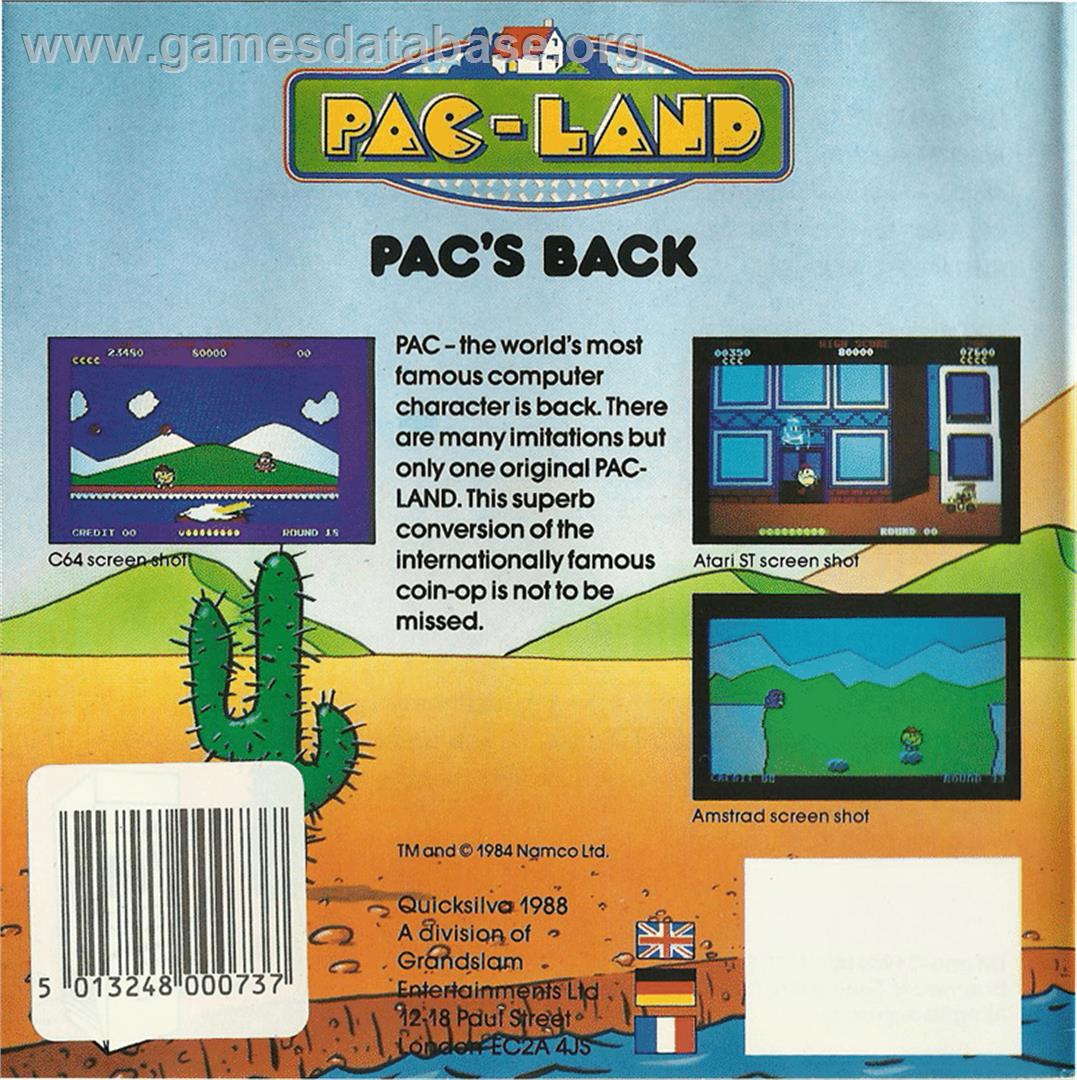 Pac-Land - Atari ST - Artwork - Box Back