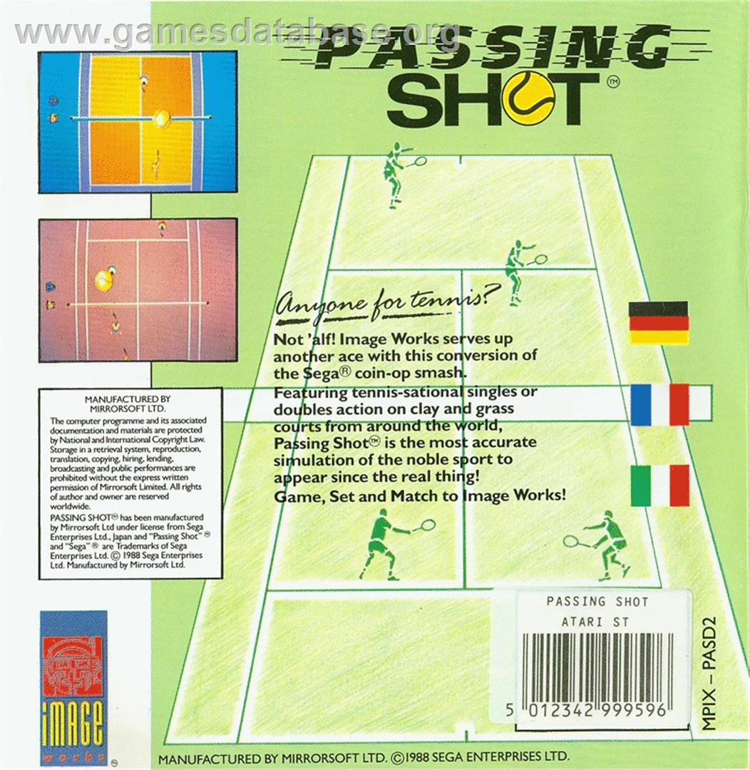 Passing Shot - Atari ST - Artwork - Box Back