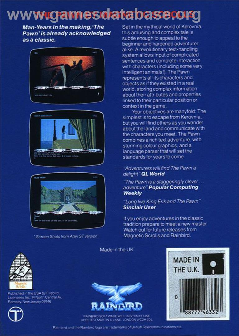 Pawn - Atari ST - Artwork - Box Back
