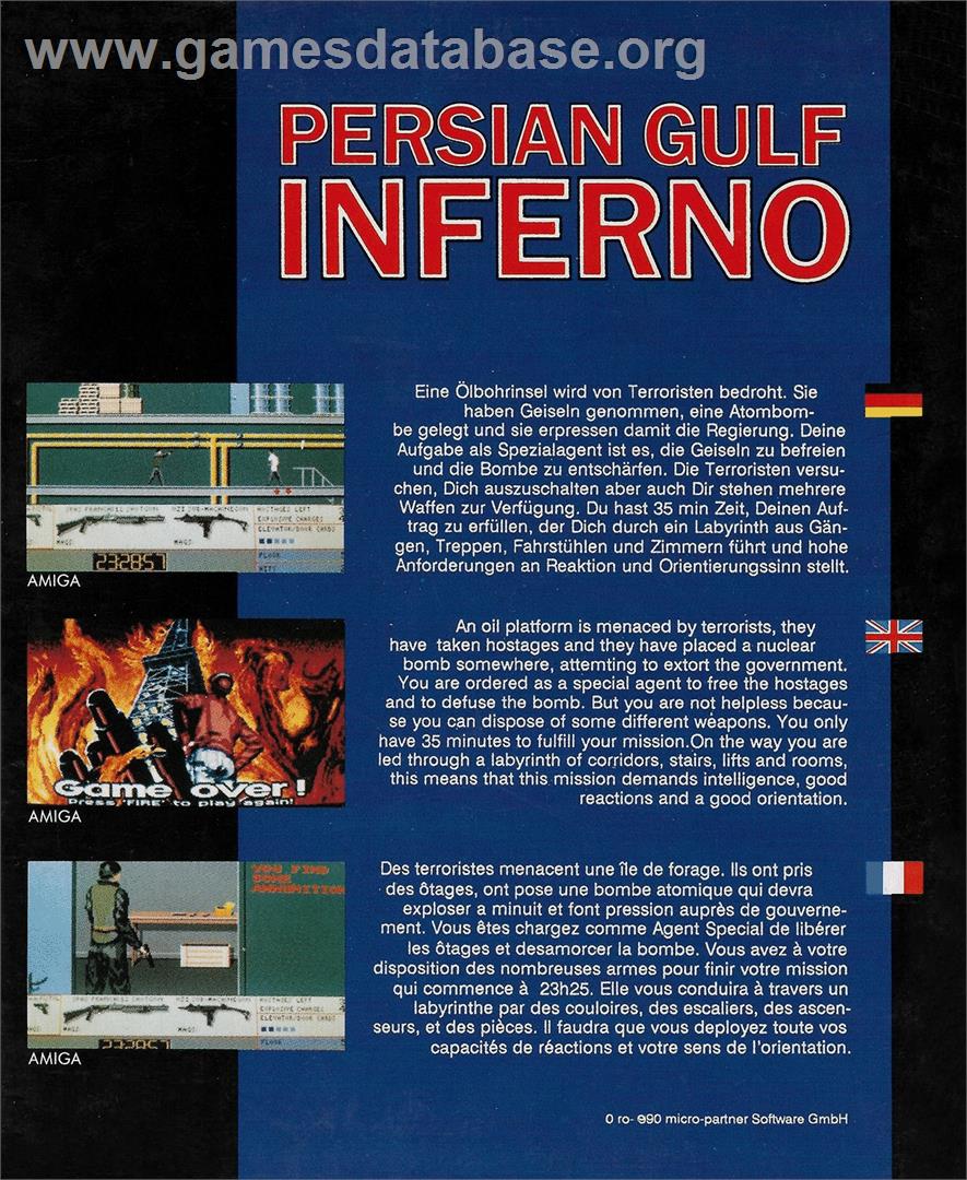 Persian Gulf Inferno - Atari ST - Artwork - Box Back