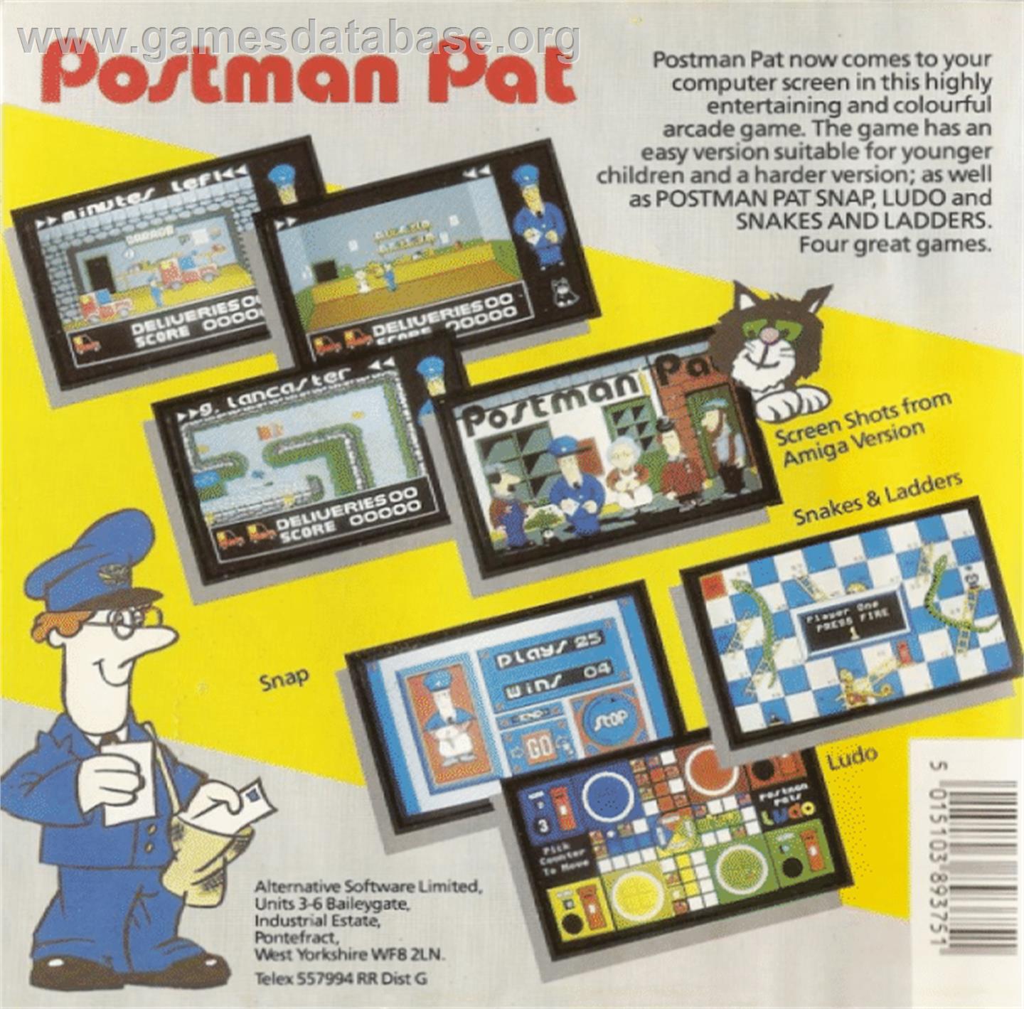 Postman Pat - Atari ST - Artwork - Box Back