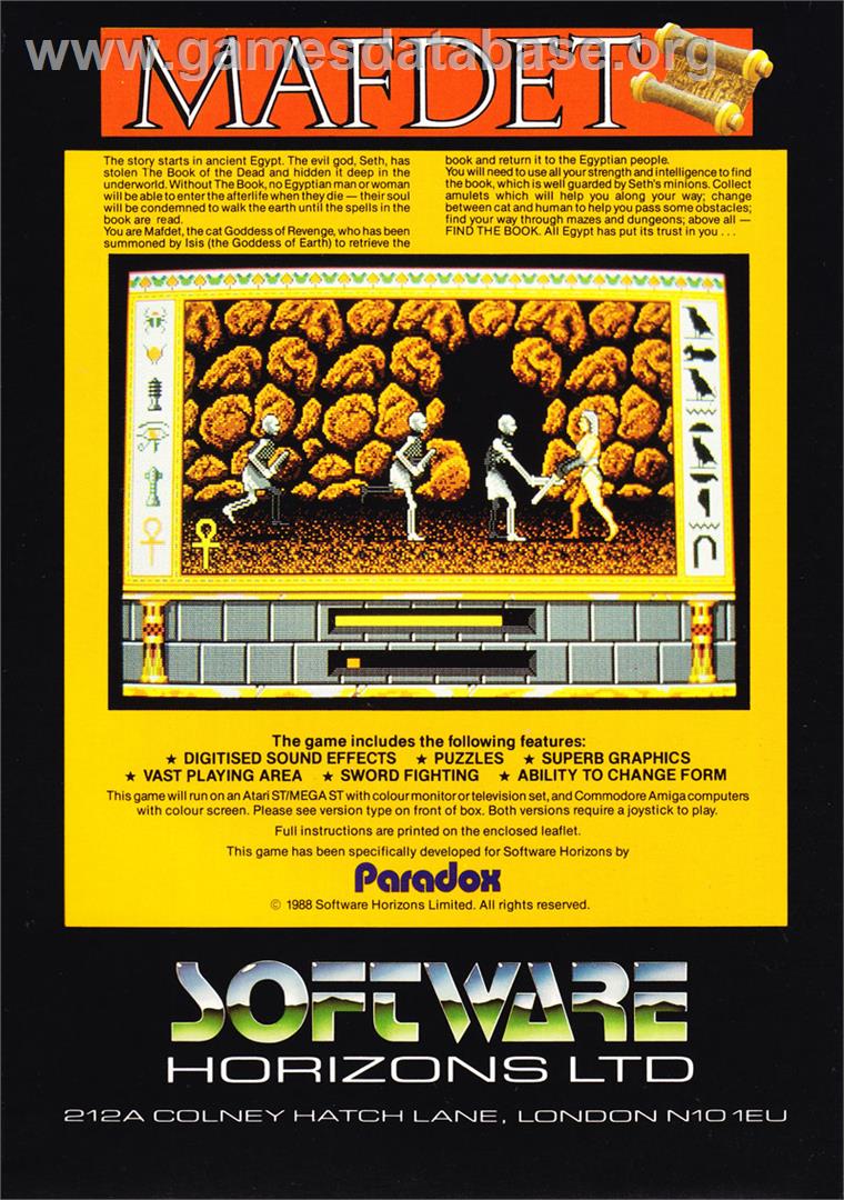 Powerplay: The Game of the Gods - Atari ST - Artwork - Box Back