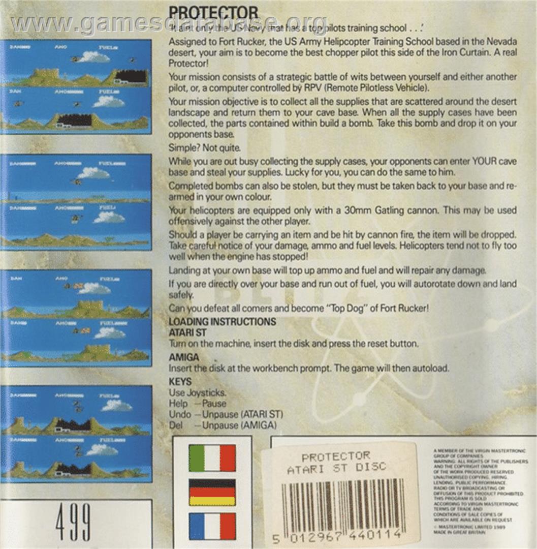Protector - Atari ST - Artwork - Box Back