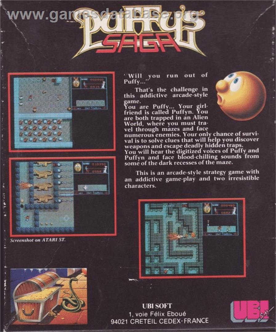 Puffy's Saga - Atari ST - Artwork - Box Back