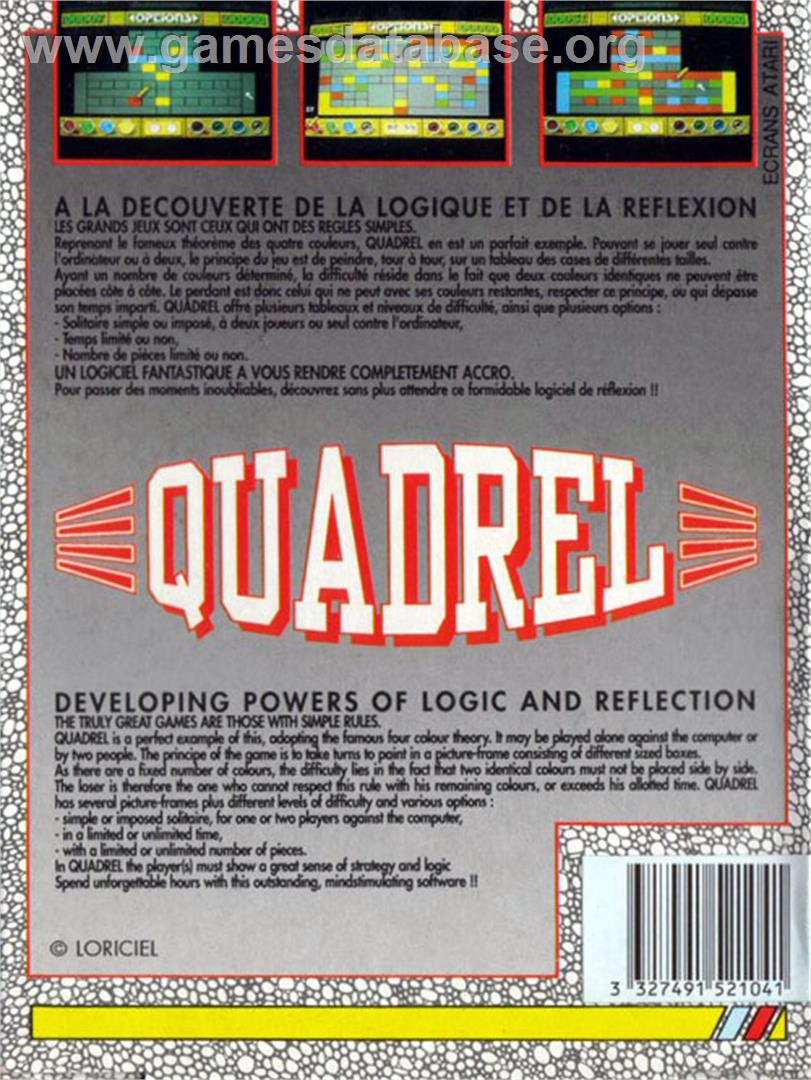 Quadralien - Atari ST - Artwork - Box Back