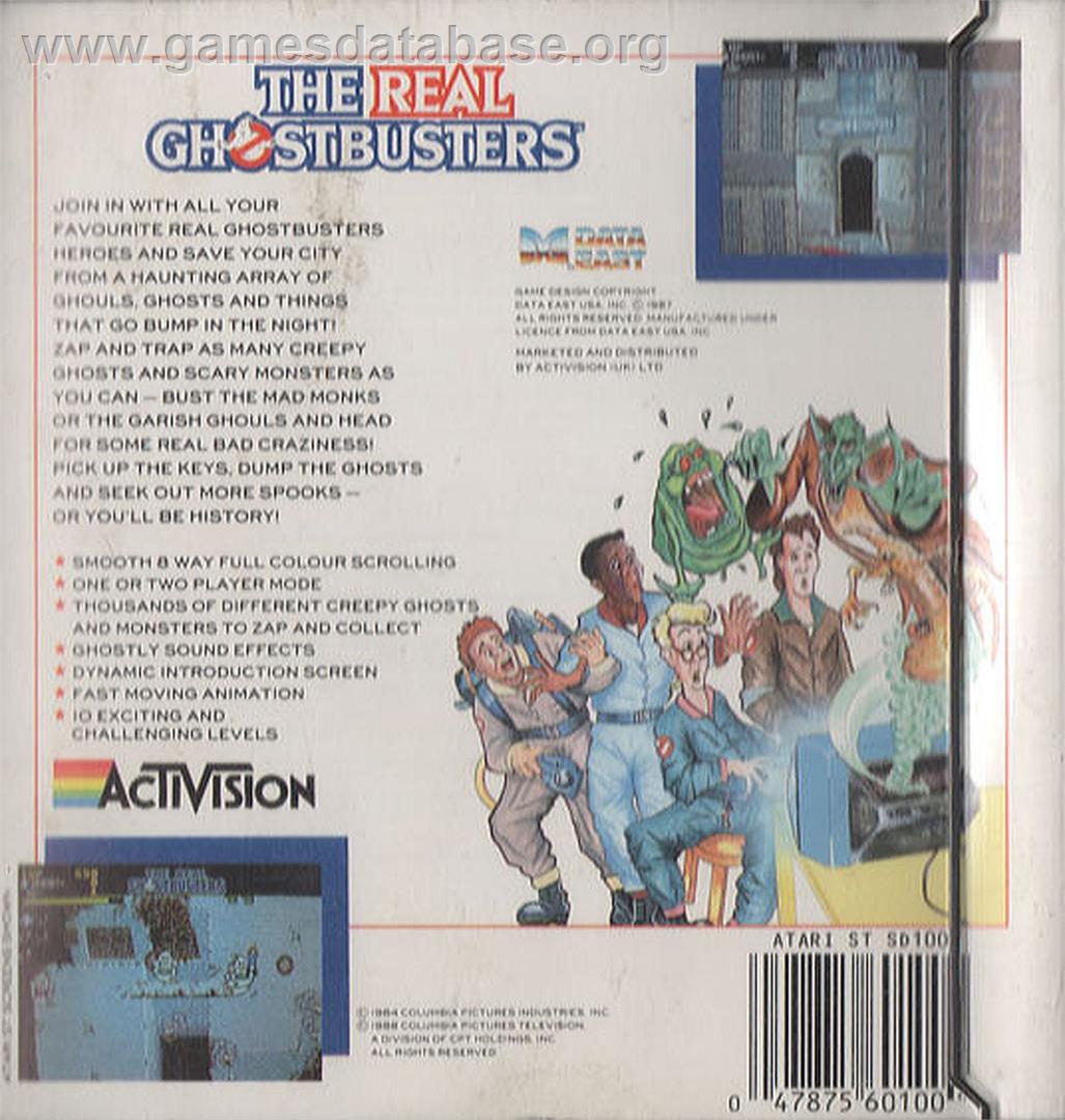 Real Ghostbusters, The - Atari ST - Artwork - Box Back