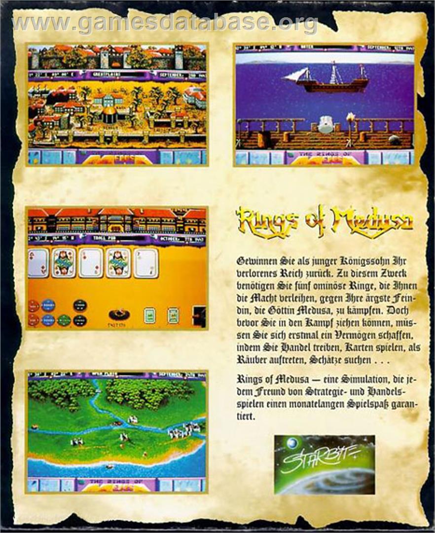 Rings of Medusa - Atari ST - Artwork - Box Back