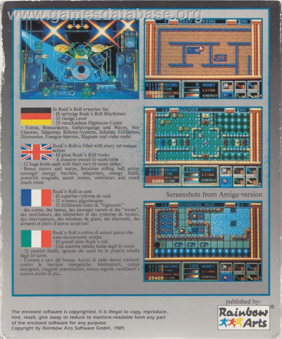 Rock 'n Roll - Atari ST - Artwork - Box Back