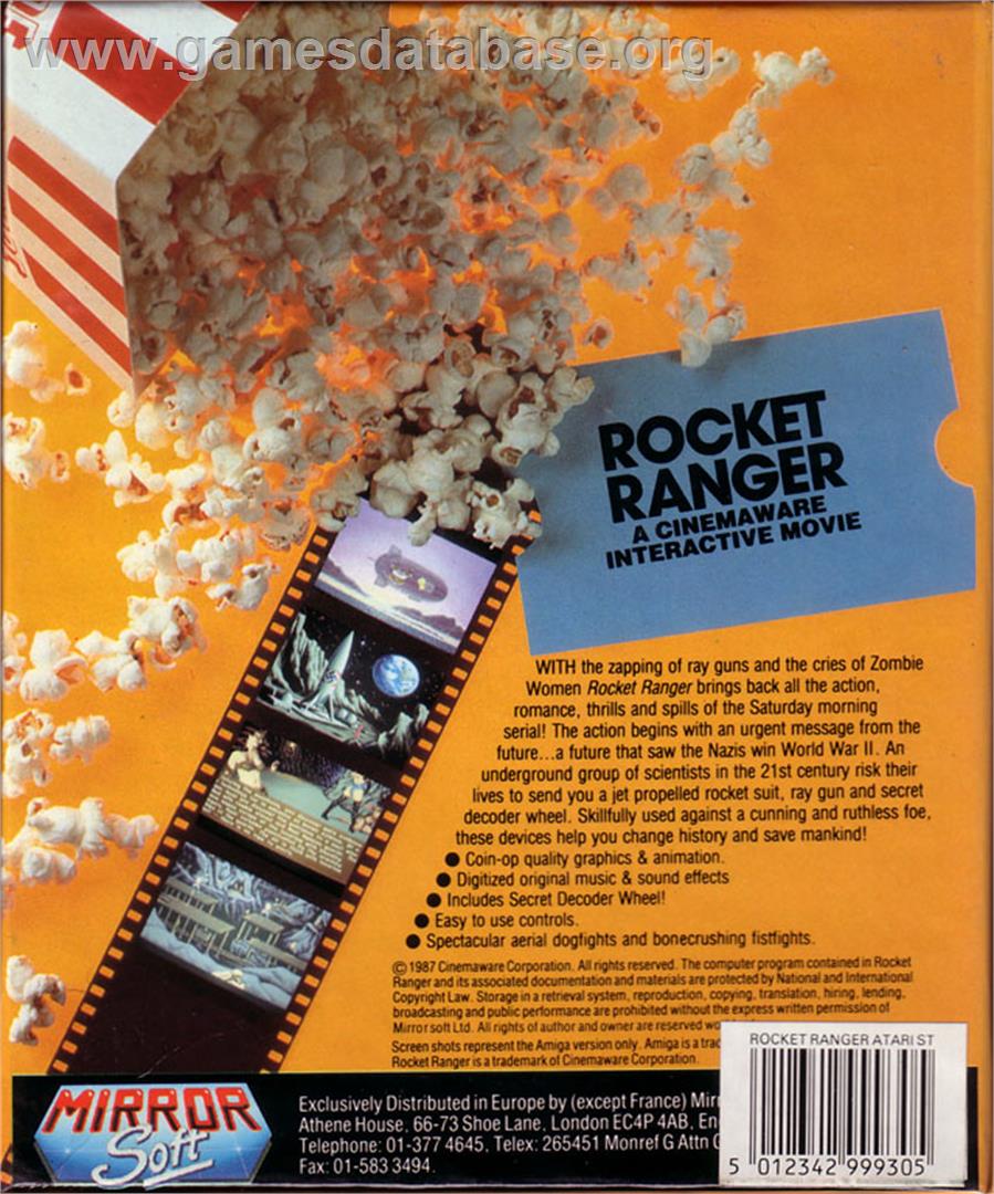 Rocket Ranger - Atari ST - Artwork - Box Back