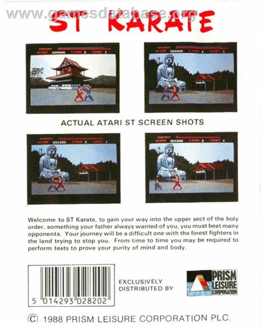 ST Karate - Atari ST - Artwork - Box Back