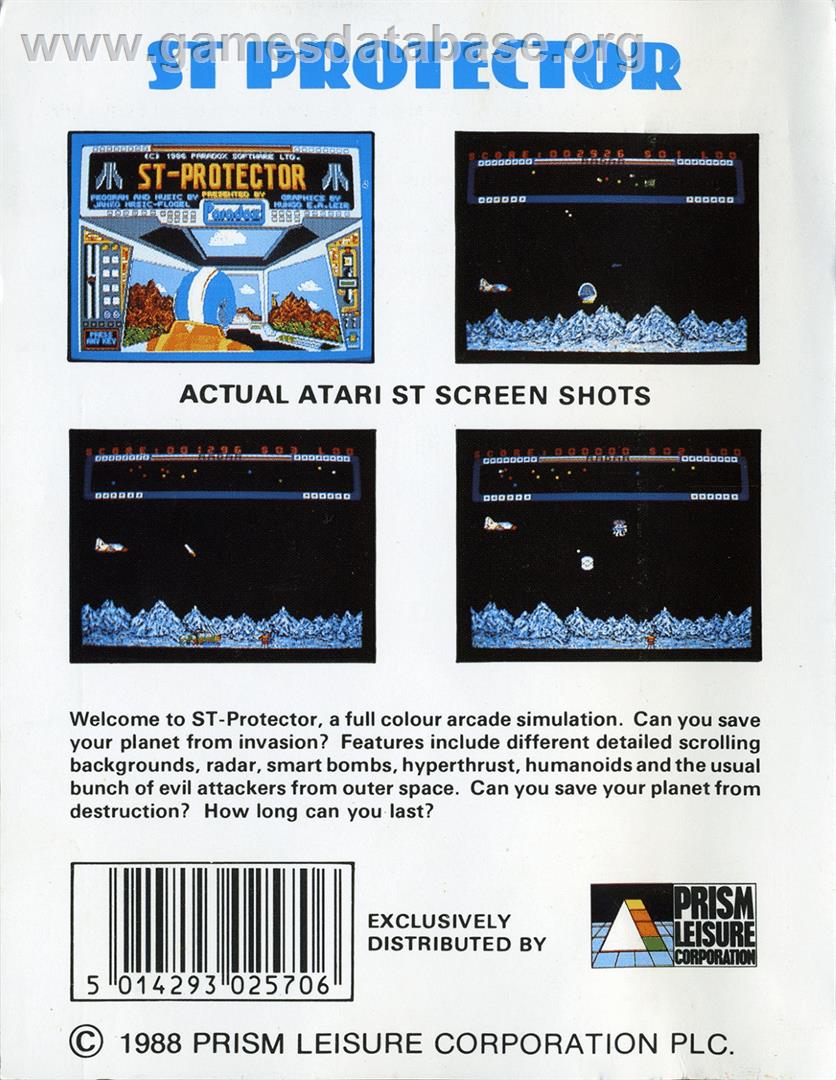 ST Protector - Atari ST - Artwork - Box Back