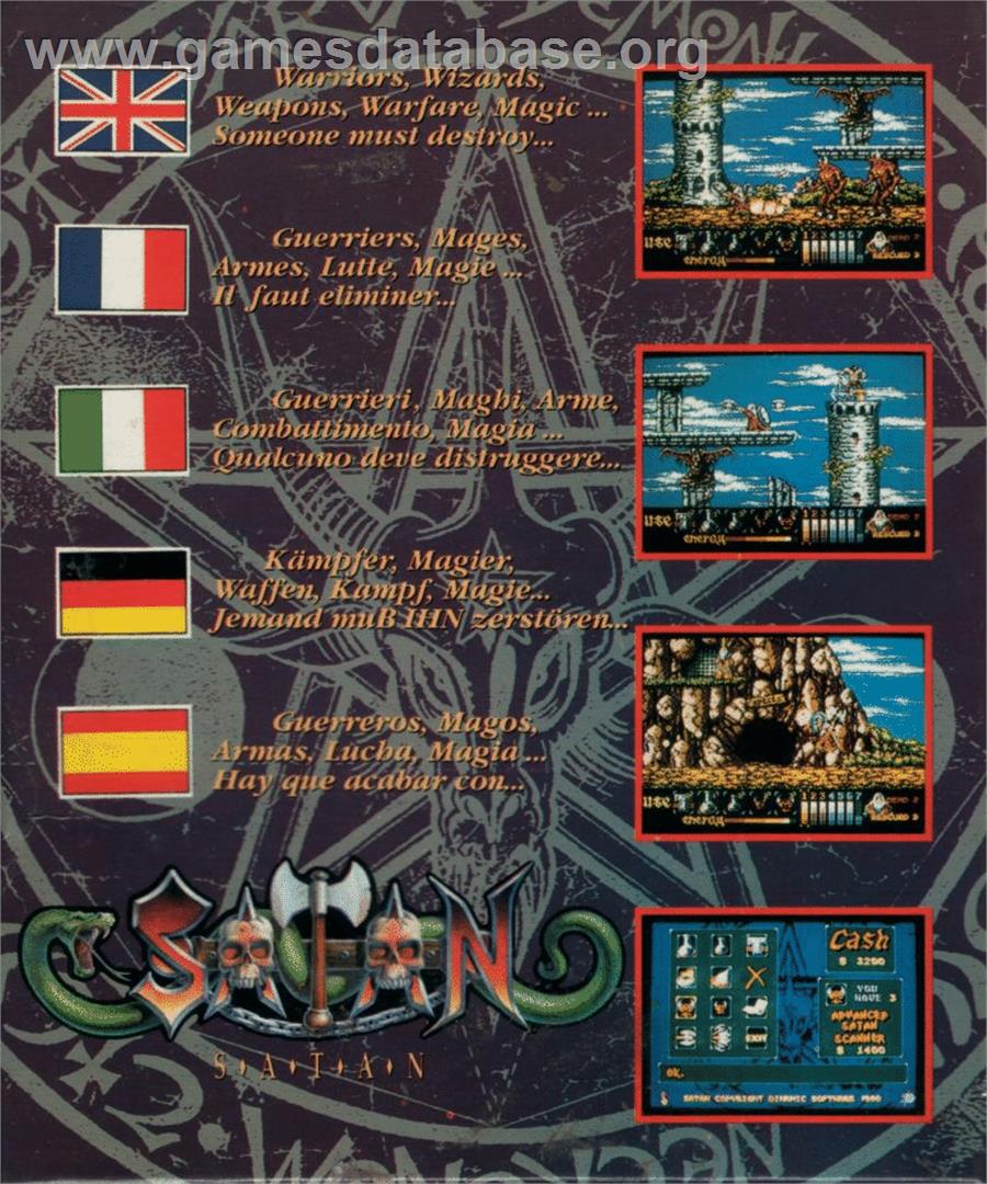 Satan - Atari ST - Artwork - Box Back