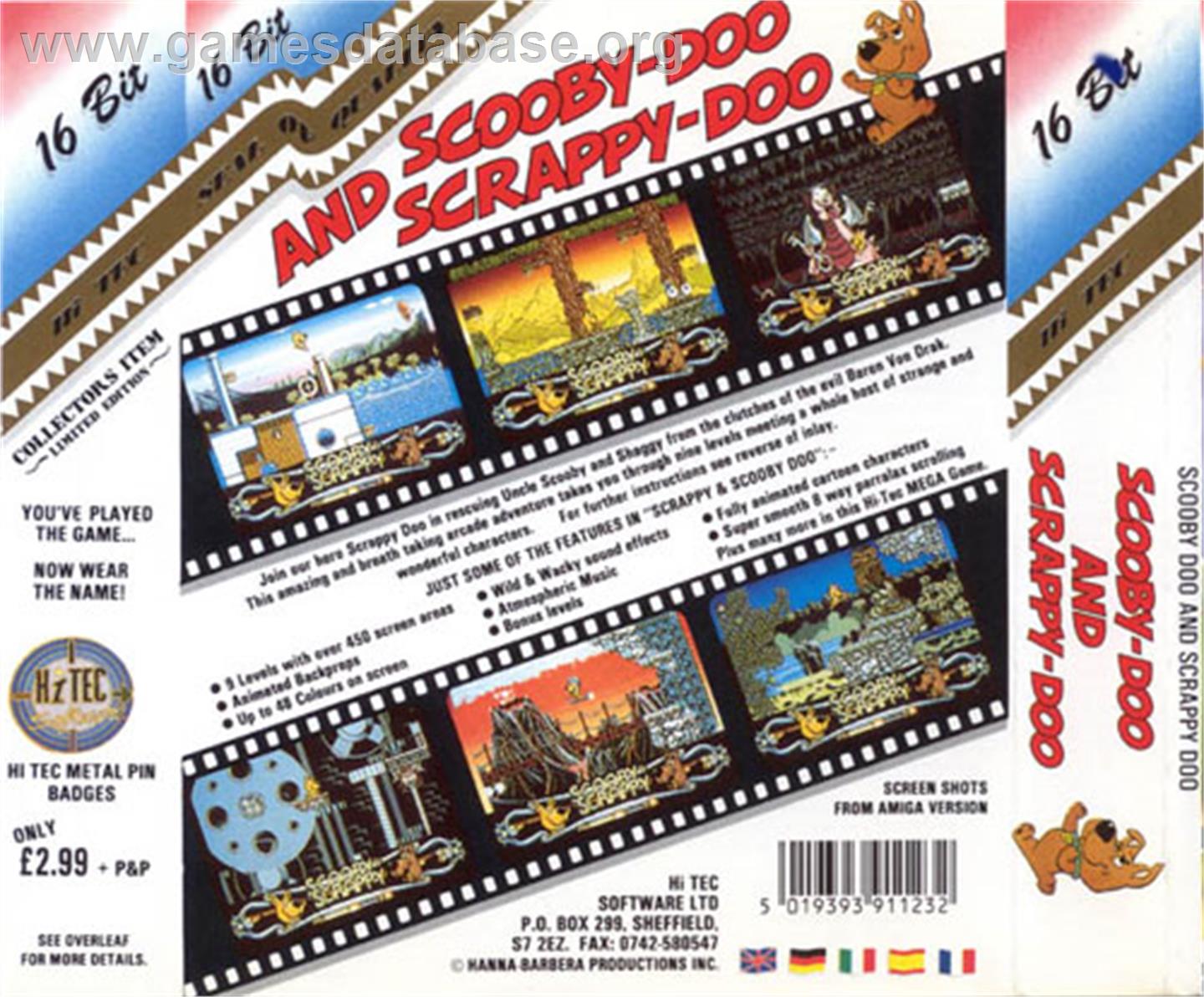 Scooby Doo and Scrappy Doo - Atari ST - Artwork - Box Back