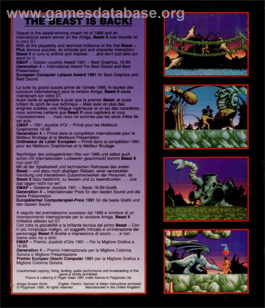 Shadow Of The Beast 2 - Atari ST - Artwork - Box Back