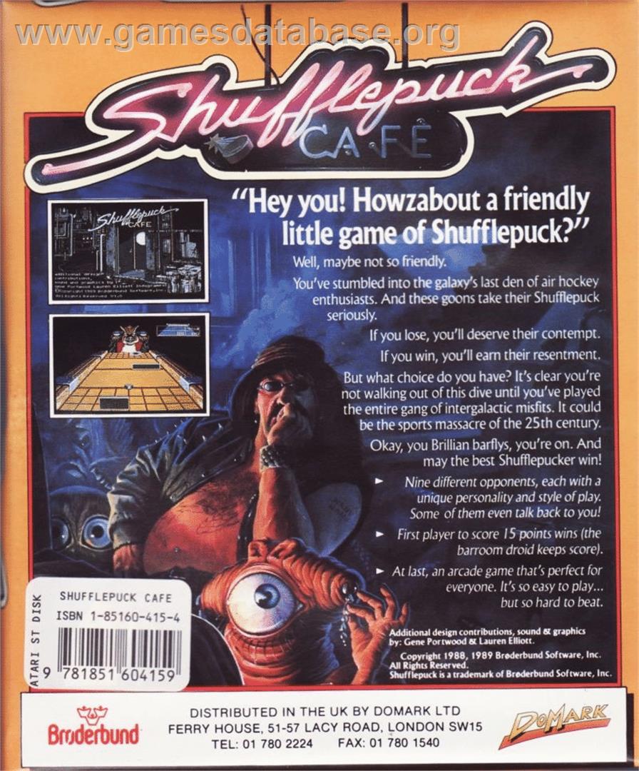 Shufflepuck Café - Atari ST - Artwork - Box Back