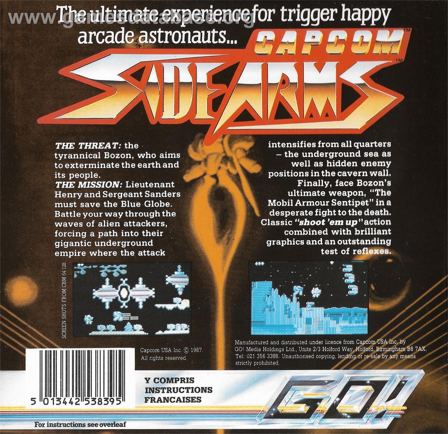 Side Arms - Atari ST - Artwork - Box Back