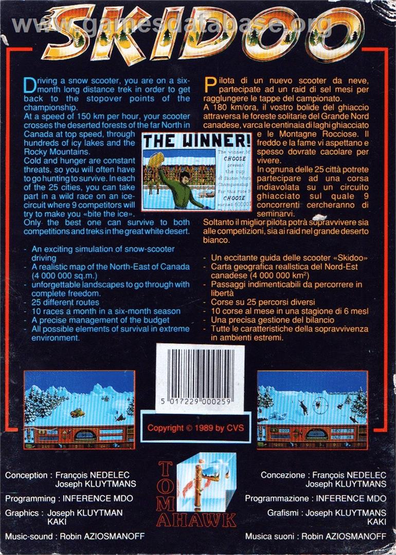 Skidoo - Atari ST - Artwork - Box Back