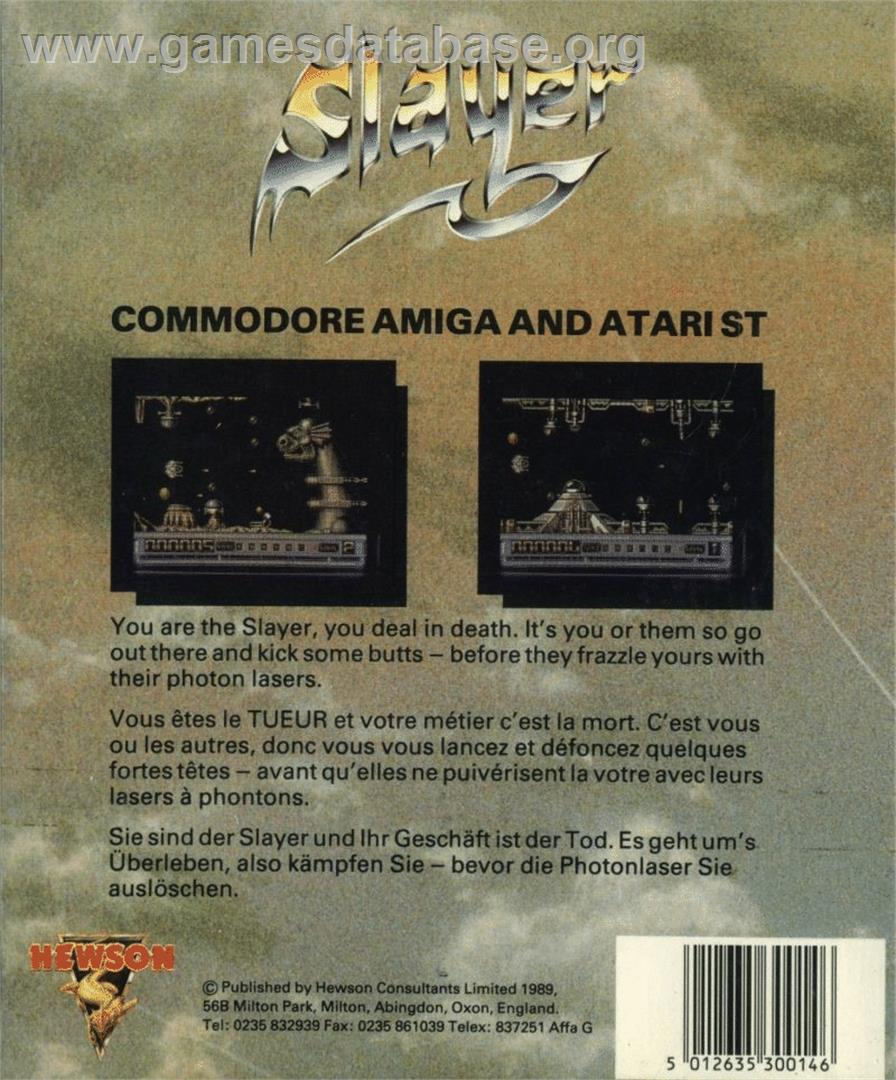 Slayer - Atari ST - Artwork - Box Back