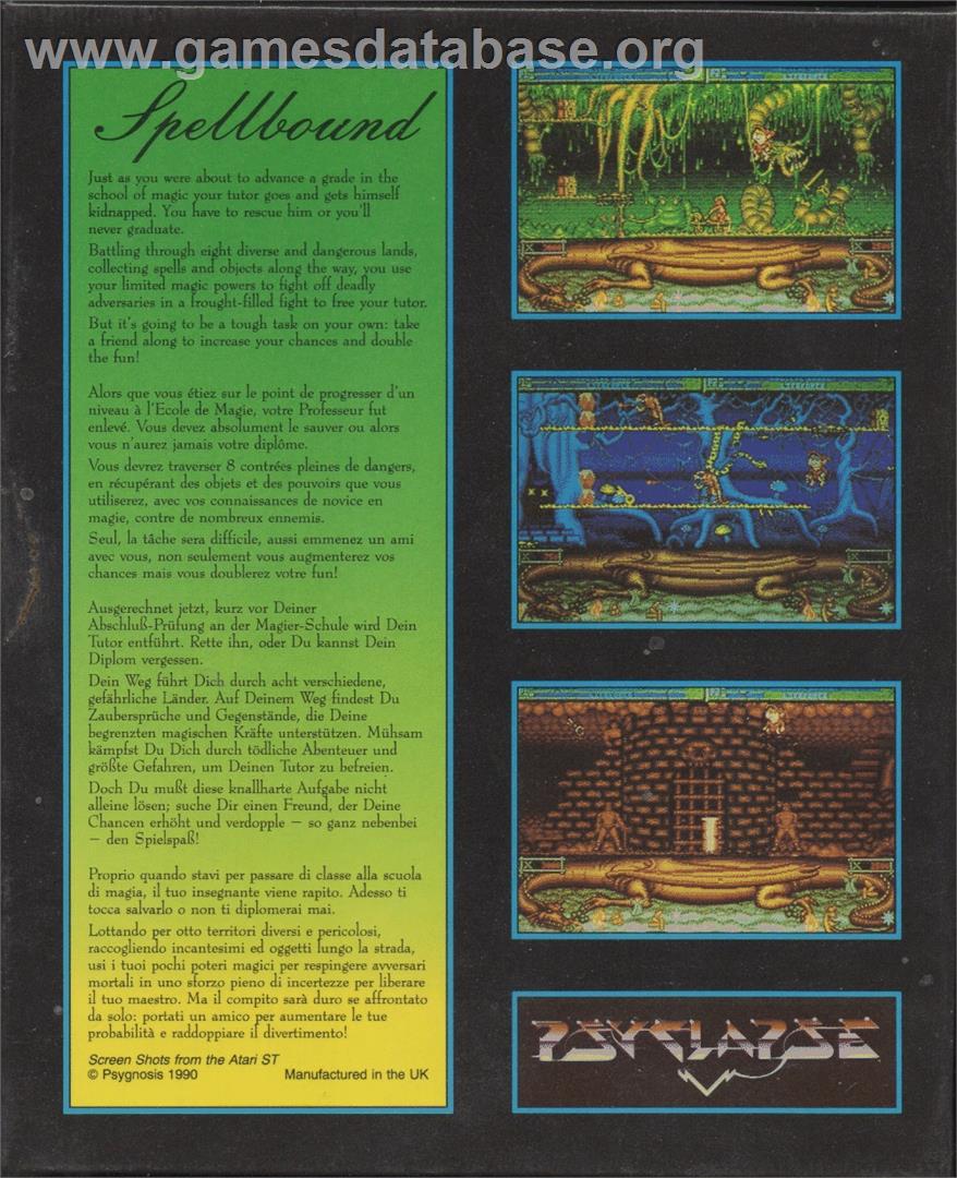 Spell Bound - Atari ST - Artwork - Box Back