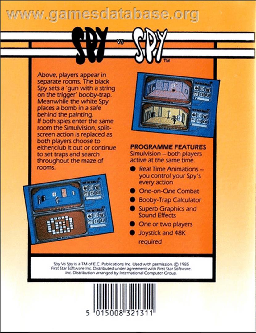 Spy Vs Spy - Atari ST - Artwork - Box Back