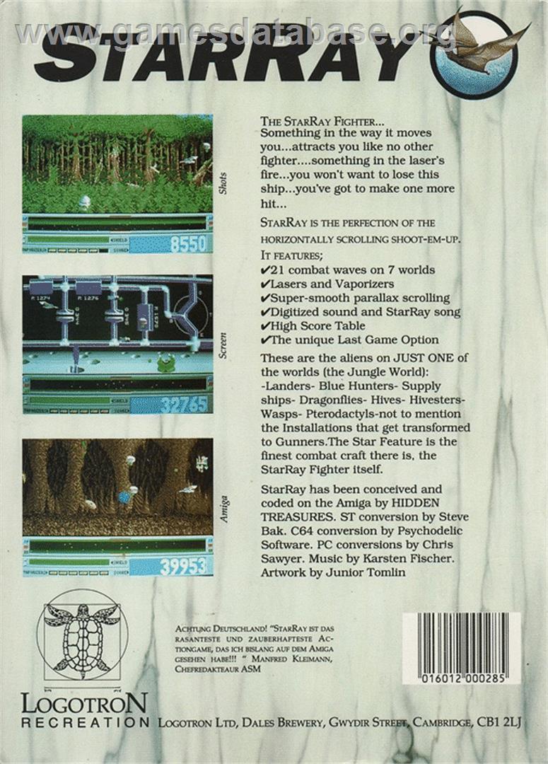 StarRay - Atari ST - Artwork - Box Back