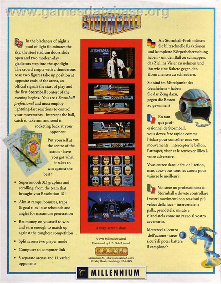 Stormball - Atari ST - Artwork - Box Back
