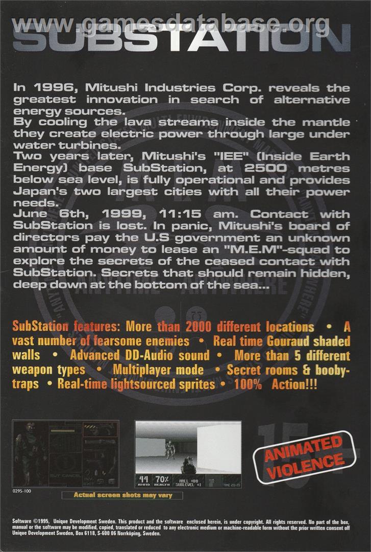 Substation - Atari ST - Artwork - Box Back