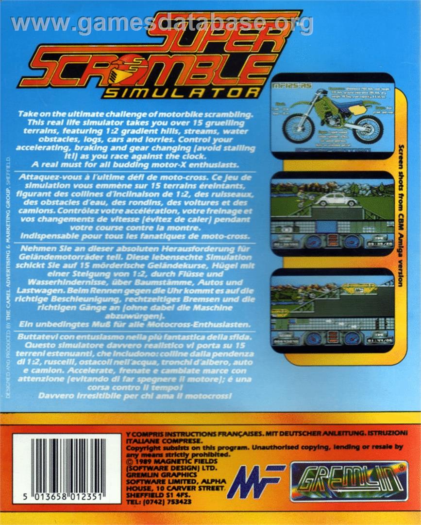 Super Scramble Simulator - Atari ST - Artwork - Box Back