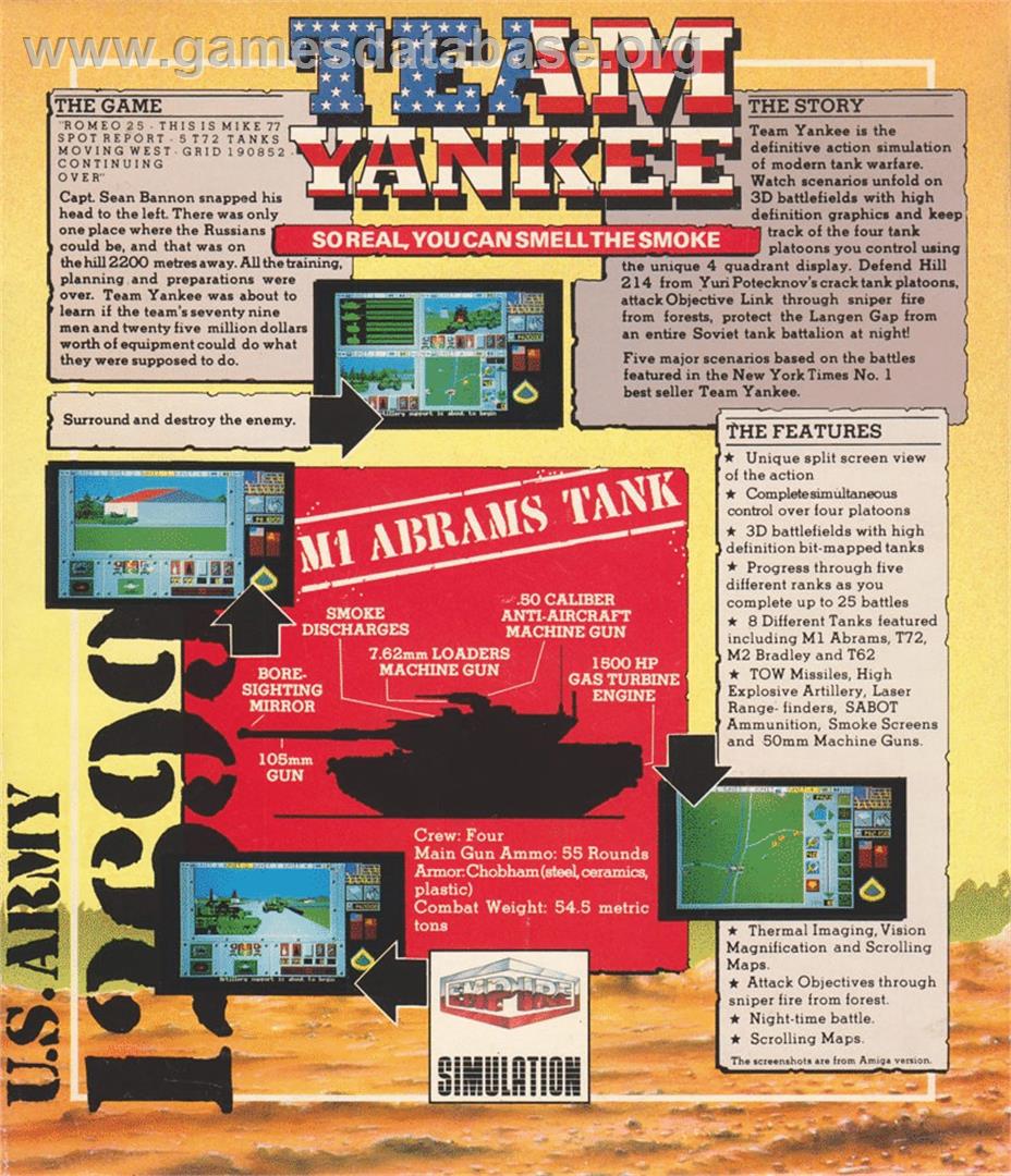 Team Yankee - Atari ST - Artwork - Box Back