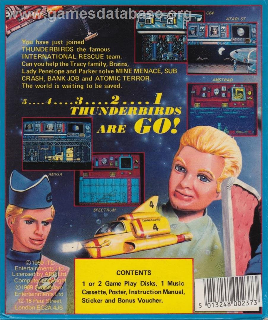 Thunderbirds - Atari ST - Artwork - Box Back