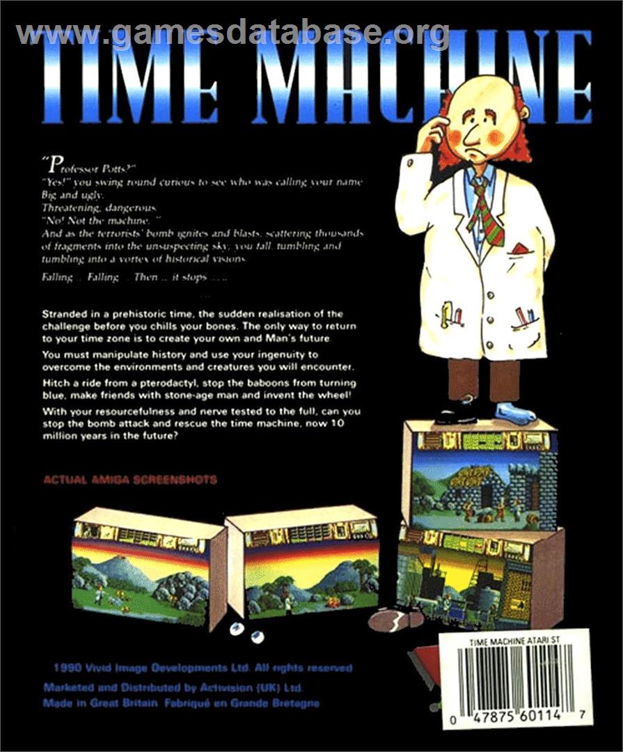 Time Machine - Atari ST - Artwork - Box Back