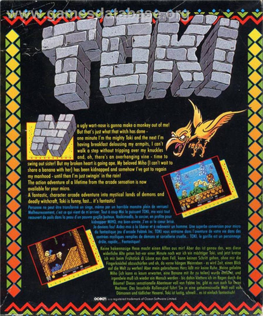 Toki: Going Ape Spit - Atari ST - Artwork - Box Back