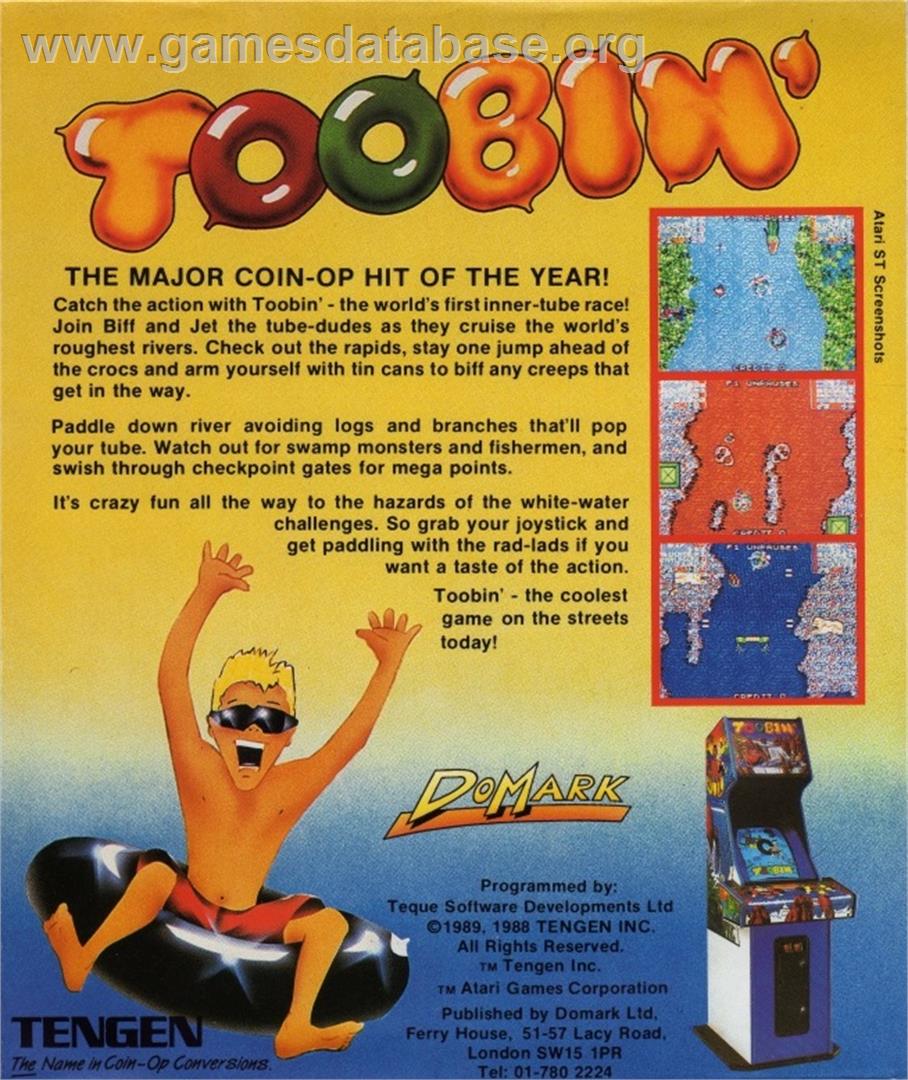 Toobin' - Atari ST - Artwork - Box Back