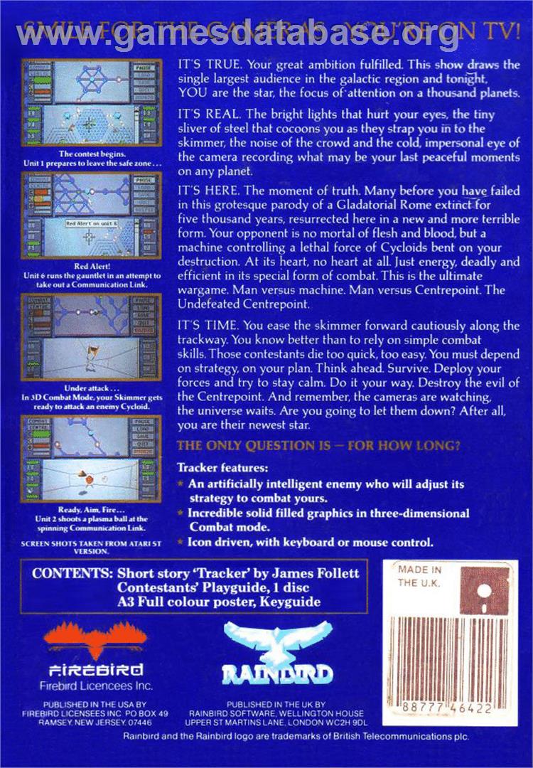 Tracker - Atari ST - Artwork - Box Back