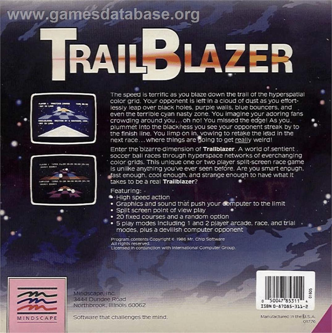 Trailblazer - Atari ST - Artwork - Box Back