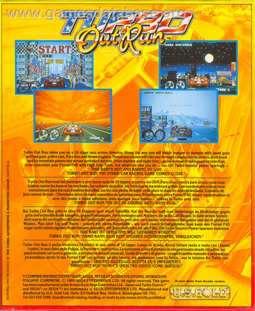 Turbo Out Run - Atari ST - Artwork - Box Back