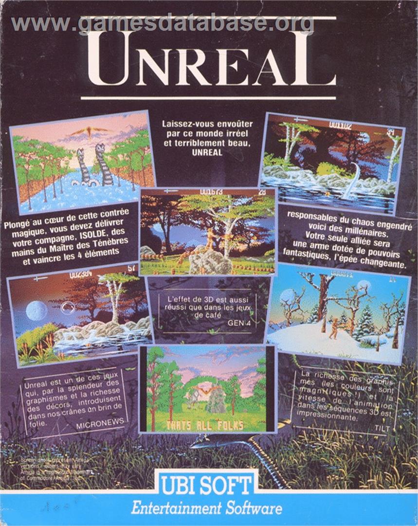 Unreal - Atari ST - Artwork - Box Back