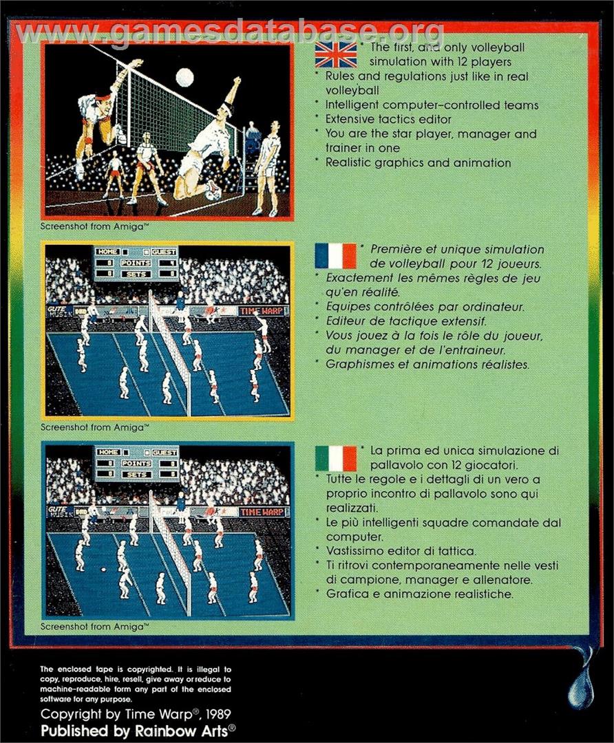 Volleyball Simulator - Atari ST - Artwork - Box Back