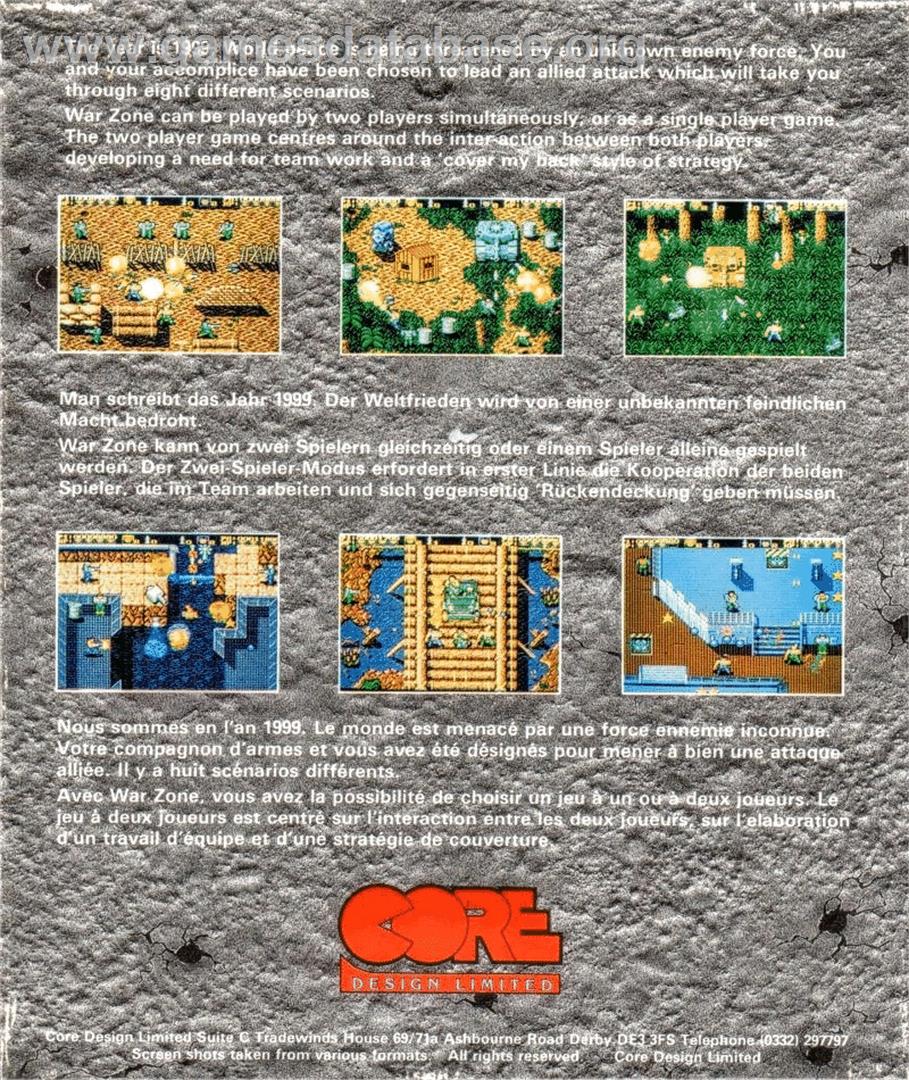 Warzone (Paradox) - Atari ST - Artwork - Box Back