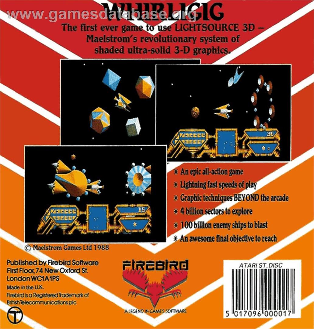 Whirligig - Atari ST - Artwork - Box Back