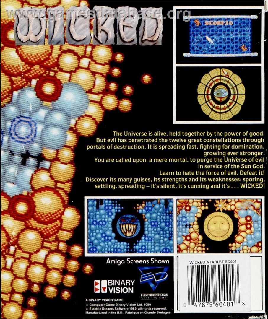Wicked - Atari ST - Artwork - Box Back